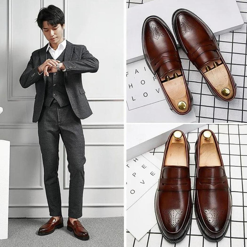Mocasines de boda en piel sintética para hombre