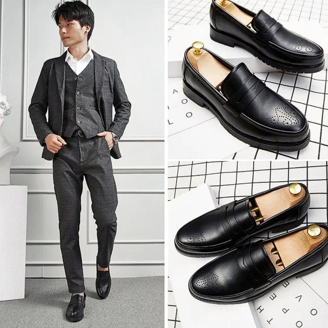 Mocasines de boda en piel sintética para hombre
