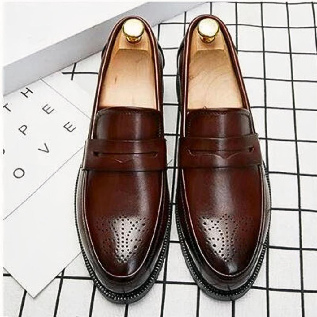 Mocasines de boda en piel sintética para hombre