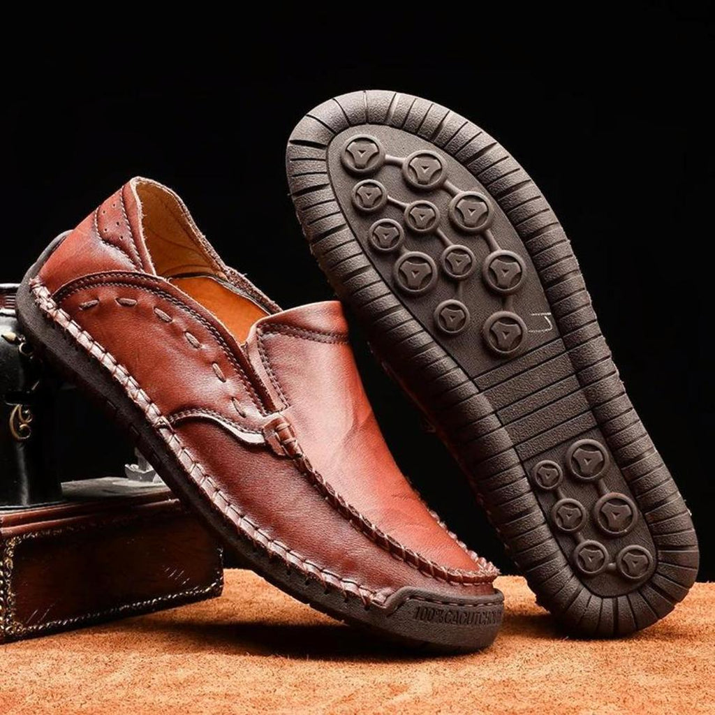 Mocasines flexibles de piel sintética para hombre