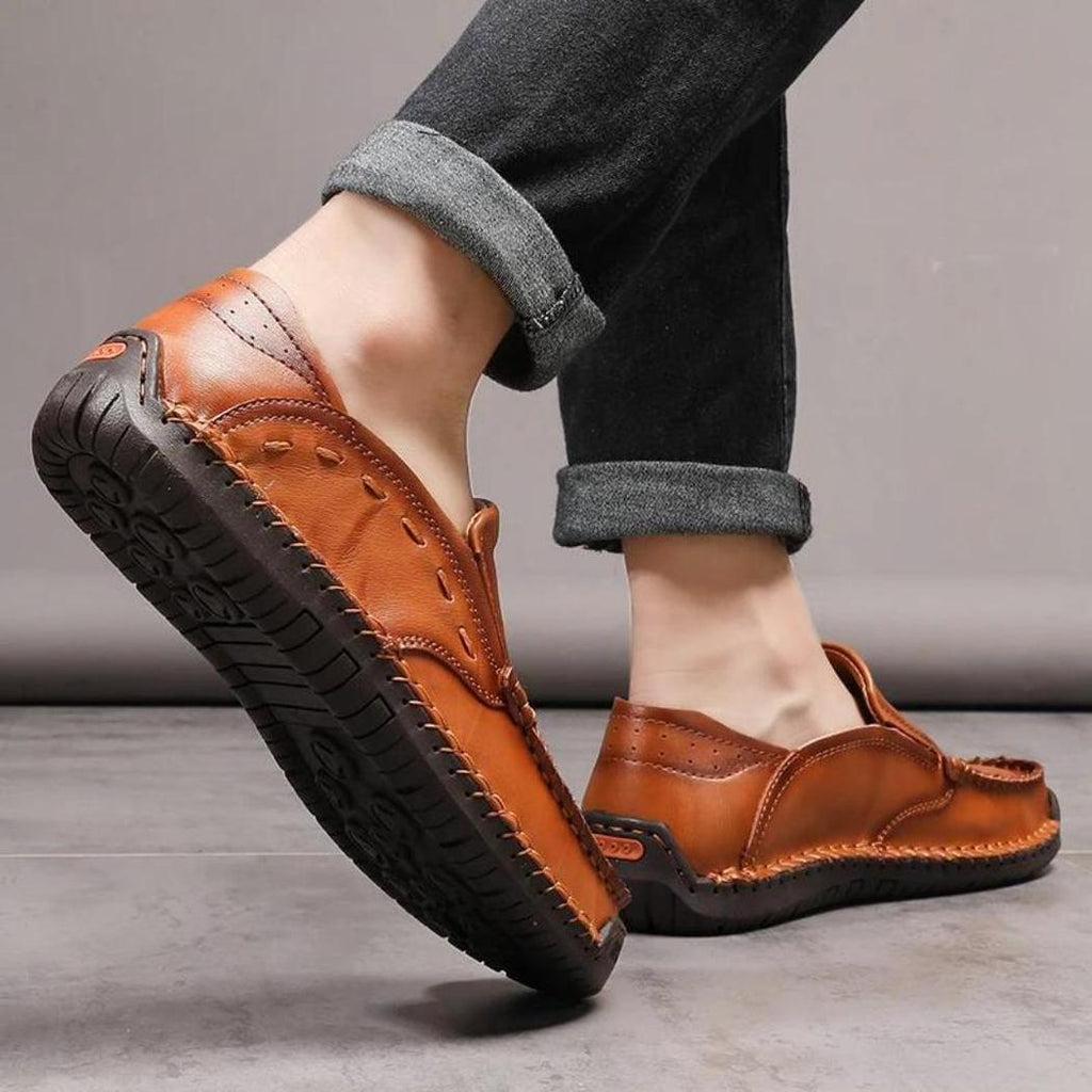 Mocasines flexibles de piel sintética para hombre