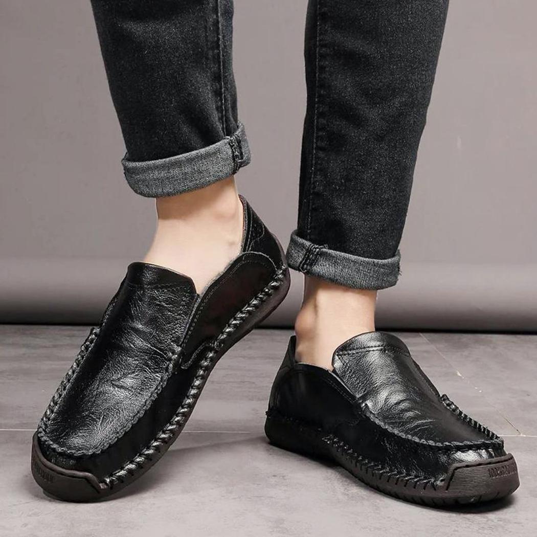Mocasines flexibles de piel sintética para hombre