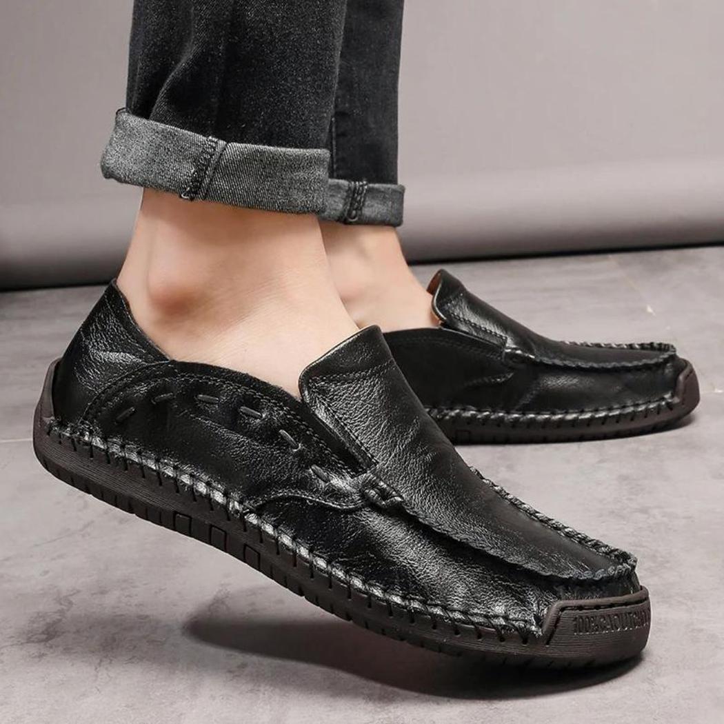 Mocasines flexibles de piel sintética para hombre