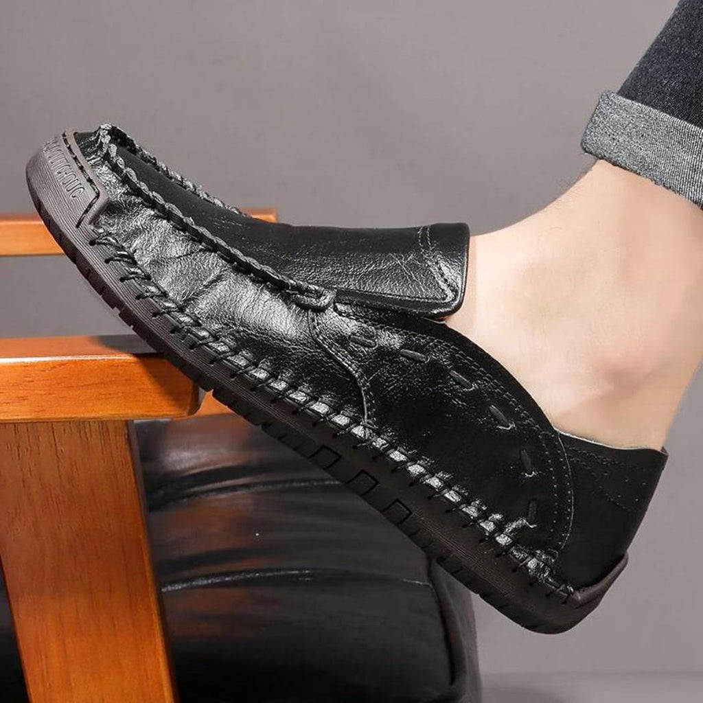 Mocasines flexibles de piel sintética para hombre