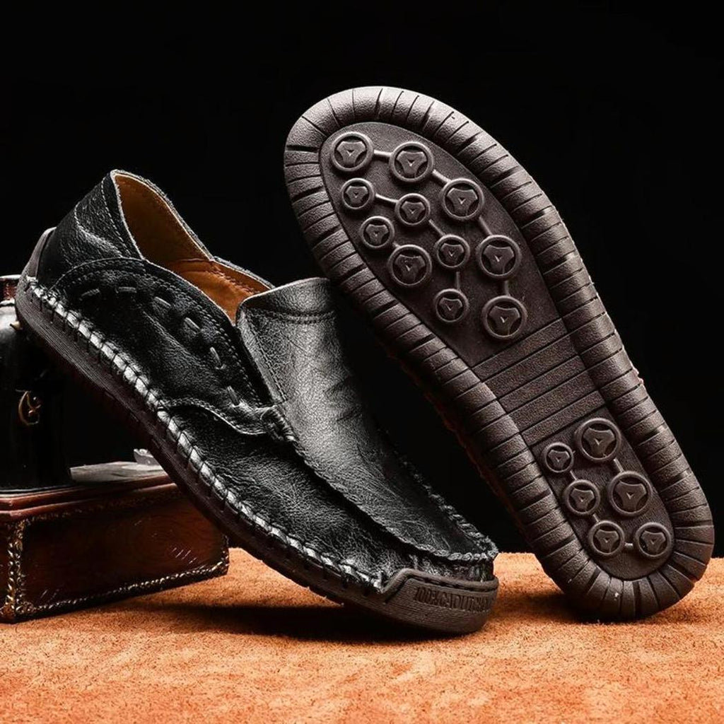 Mocasines flexibles de piel sintética para hombre