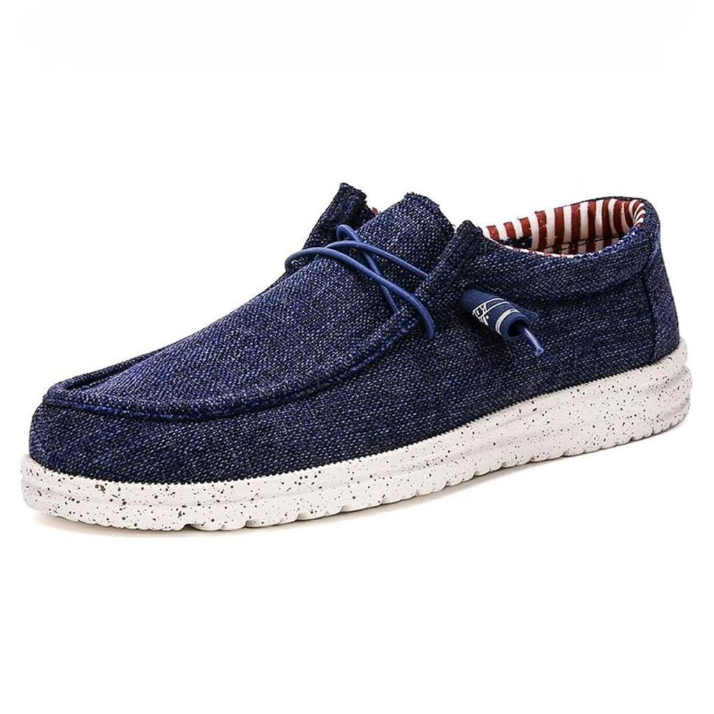 Mocasines ligeros para hombre marrón o azul en lona