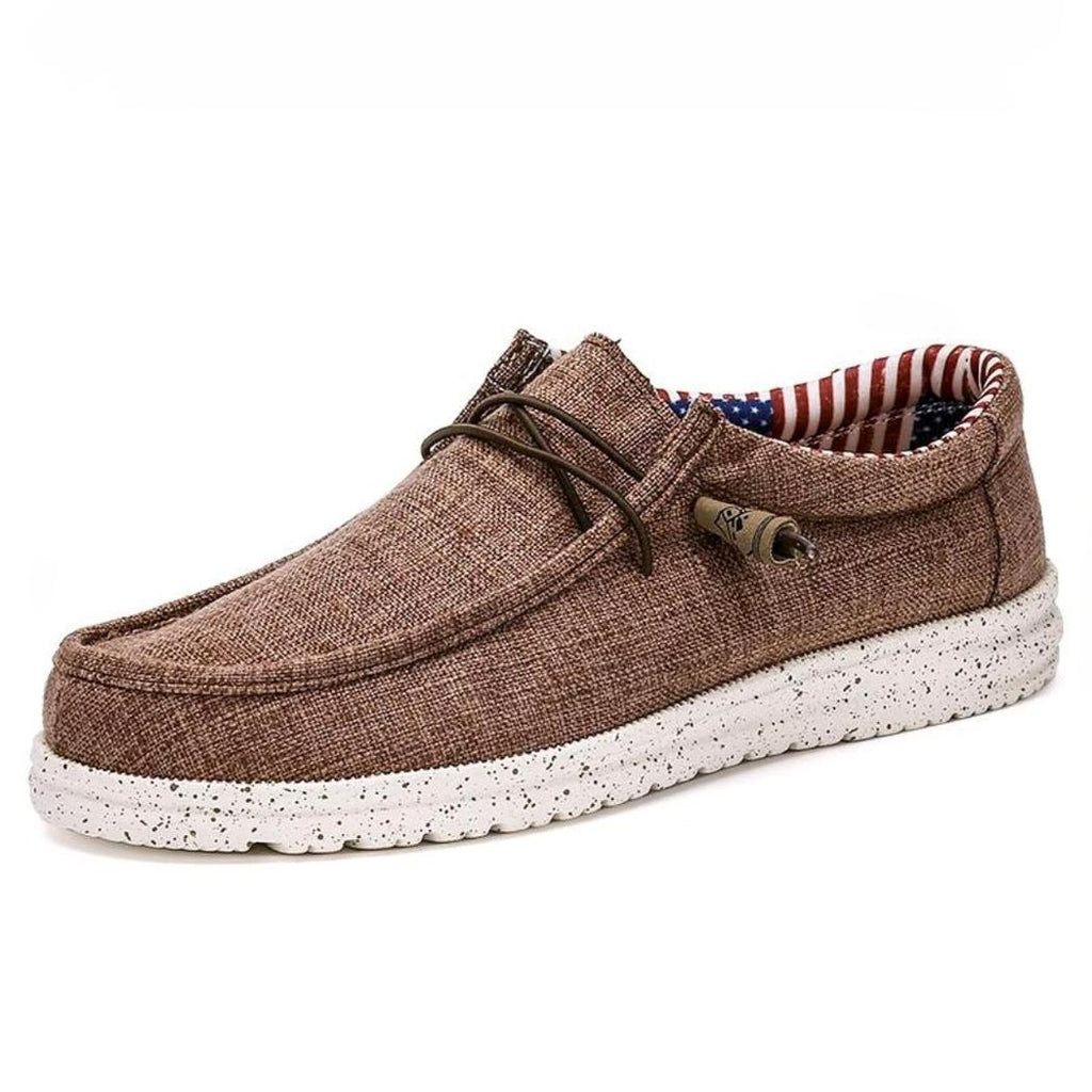 Mocasines ligeros para hombre marrón o azul en lona