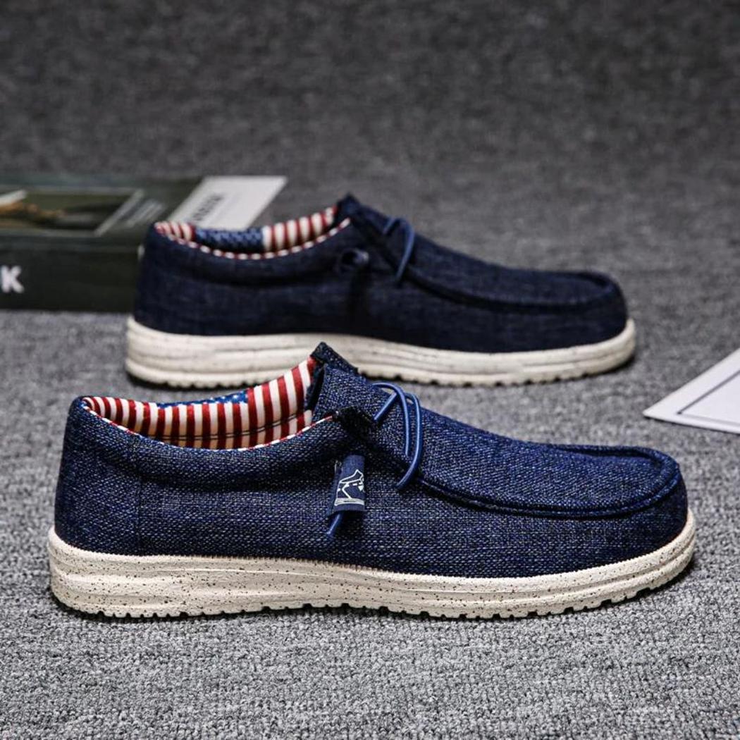 Mocasines ligeros para hombre marrón o azul en lona