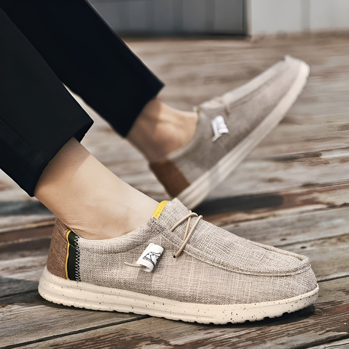 Mocasines de lona para hombre