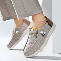 Mocasines de lona para hombre, Beige