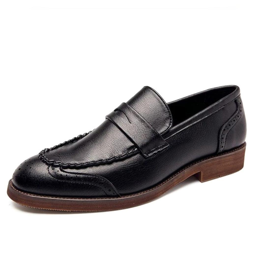 Mocasines brillantes de piel auténtica para hombre