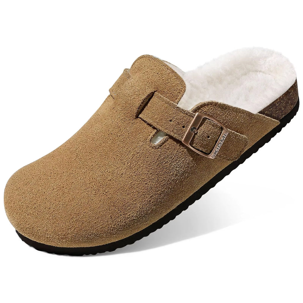 Mocasín zueco forrado en ante