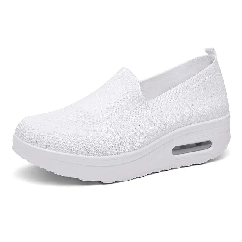 Mocasines suaves transpirables de tela para mujer