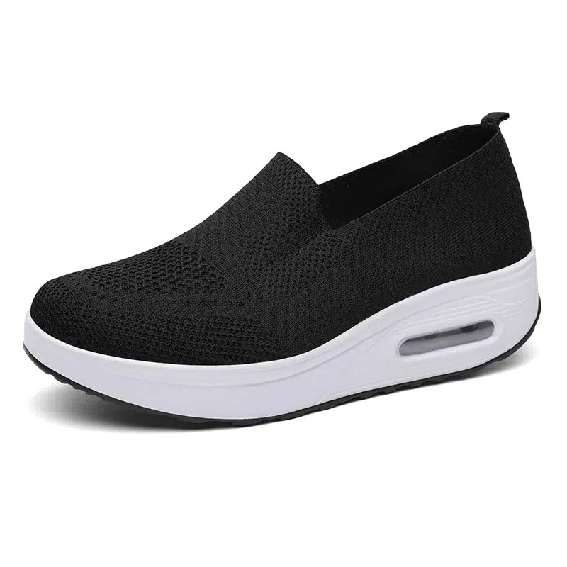 Mocasines suaves transpirables de tela para mujer