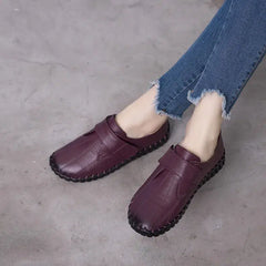 Mocasines ortopédicos con velcro para mujer, Morados