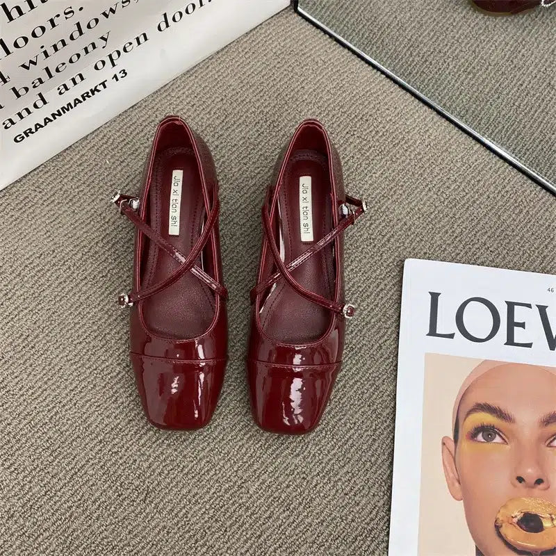Cómodas bailarinas Mary Jane retro para mujer