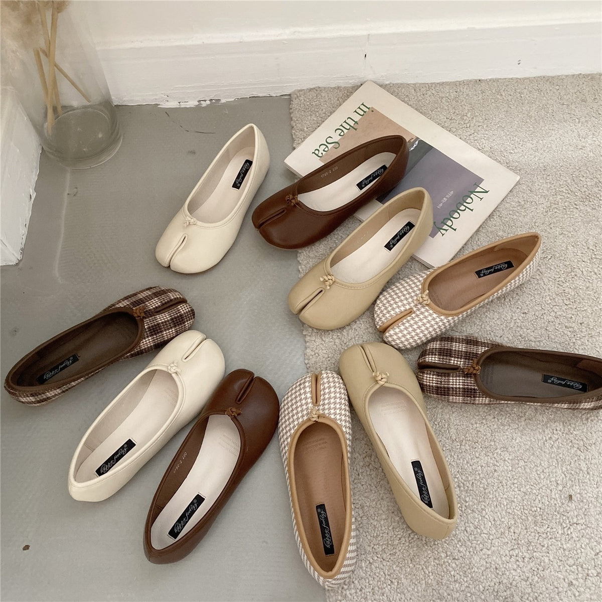 Bailarinas planas mocasines tabi