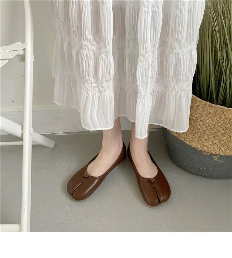 Bailarinas planas mocasines tabi