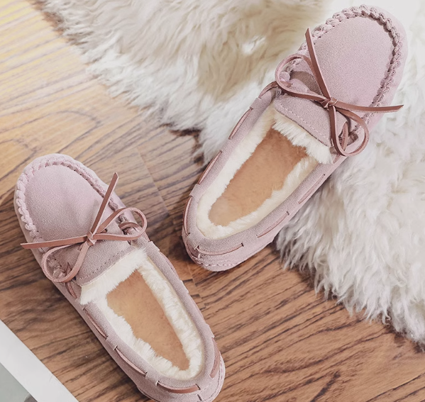 Mocasines de ante forrados