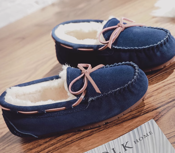 Mocasines de ante forrados