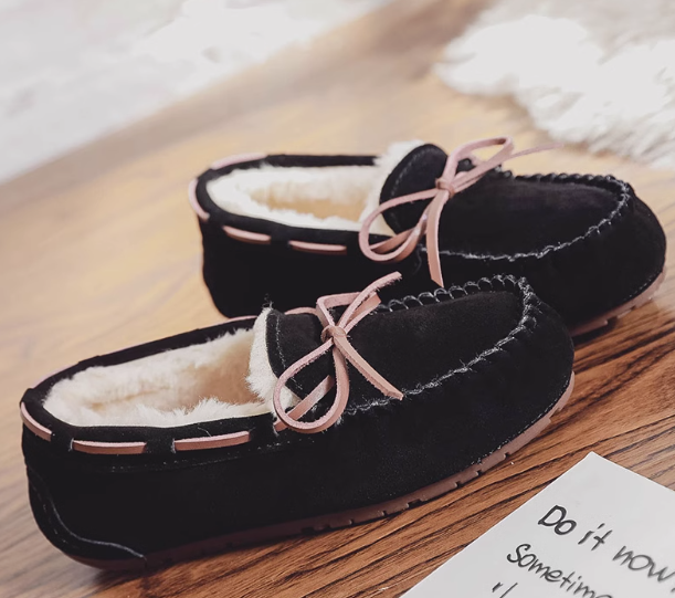Mocasines de ante forrados