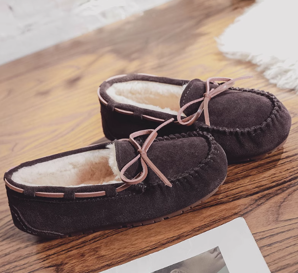 Mocasines de ante forrados