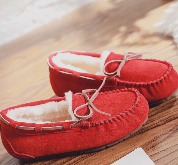 Mocasines de ante forrados