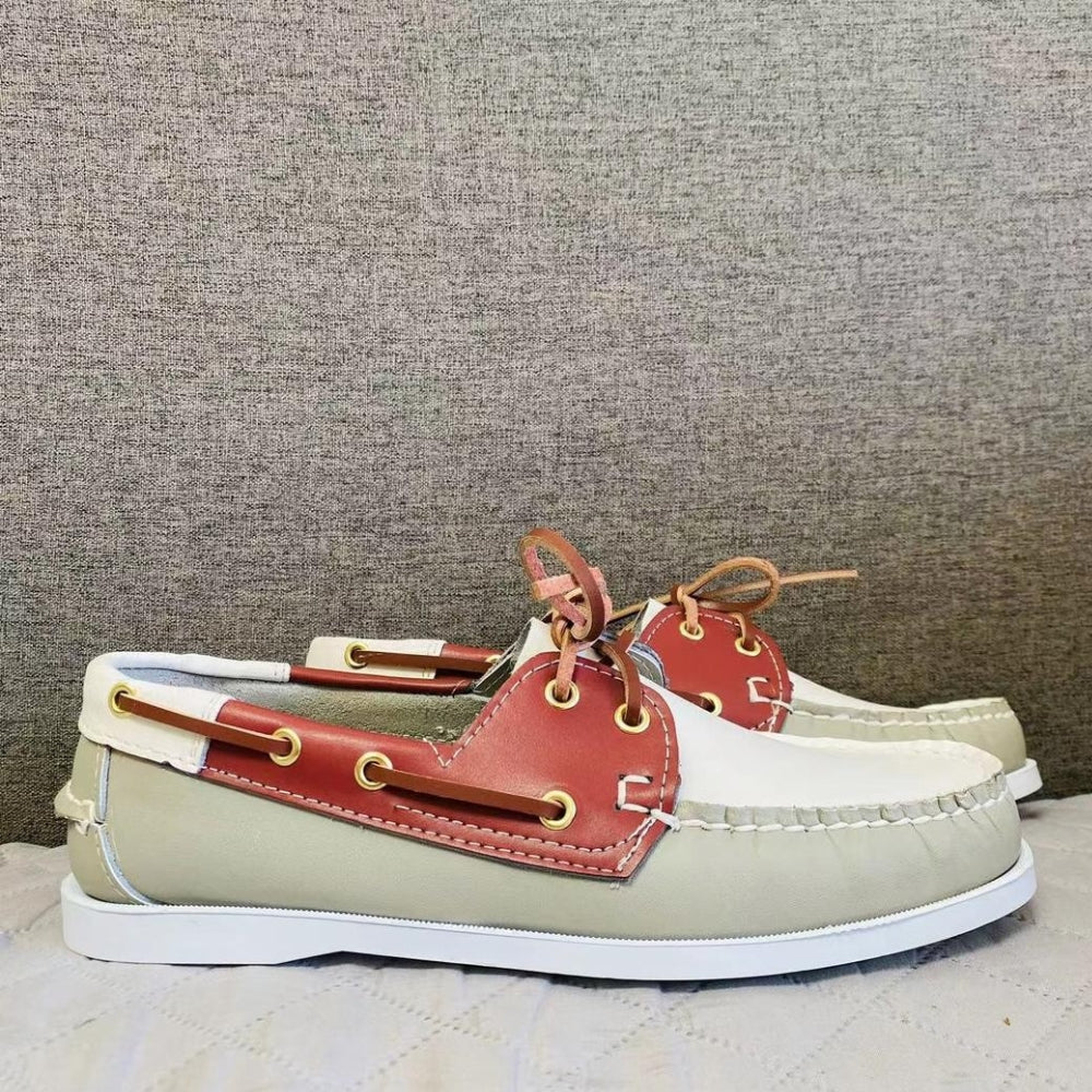 Mocasines náuticos tricolores tendencia para hombre