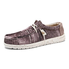 Mocasines para hombre con estampado efecto vaquero, Marrón