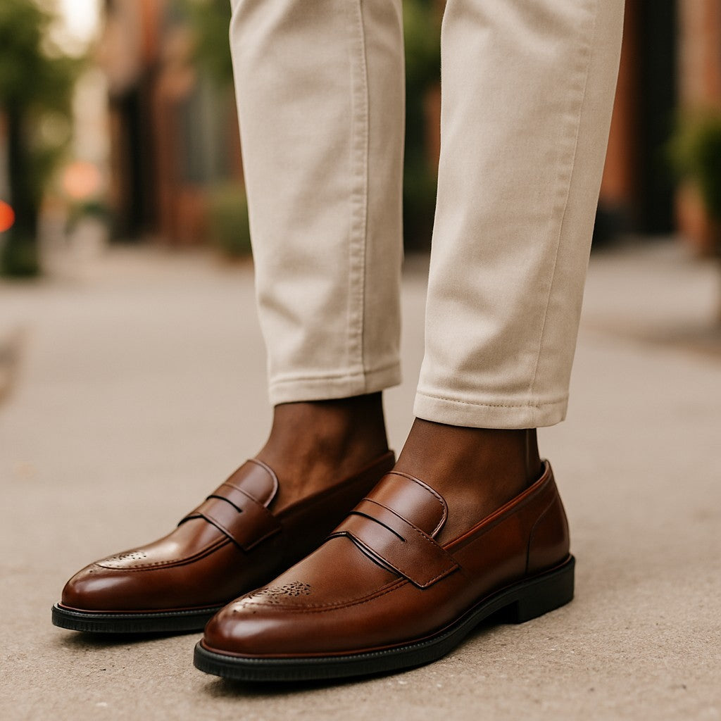 Mocasines de boda en piel sintética para hombre