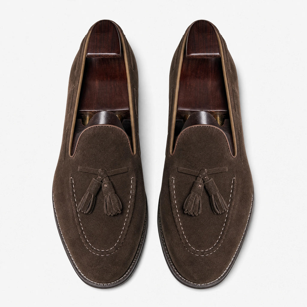 Mocasín con borlas hombre ante marrón marrón oscuro, vista principal