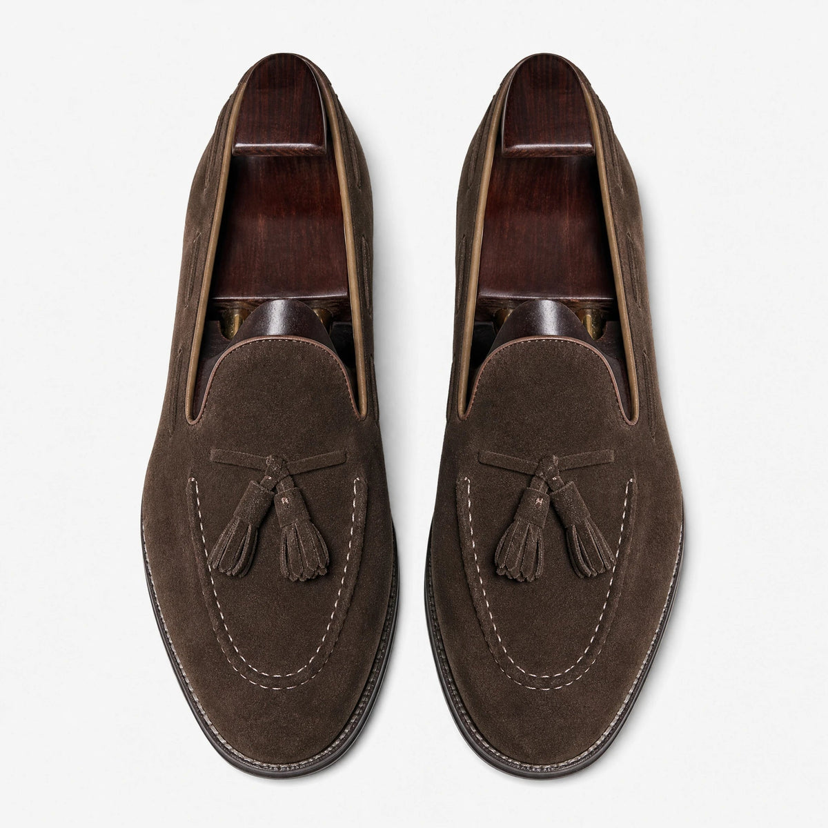 Mocasín con borlas hombre ante marrón marrón oscuro, vista principal