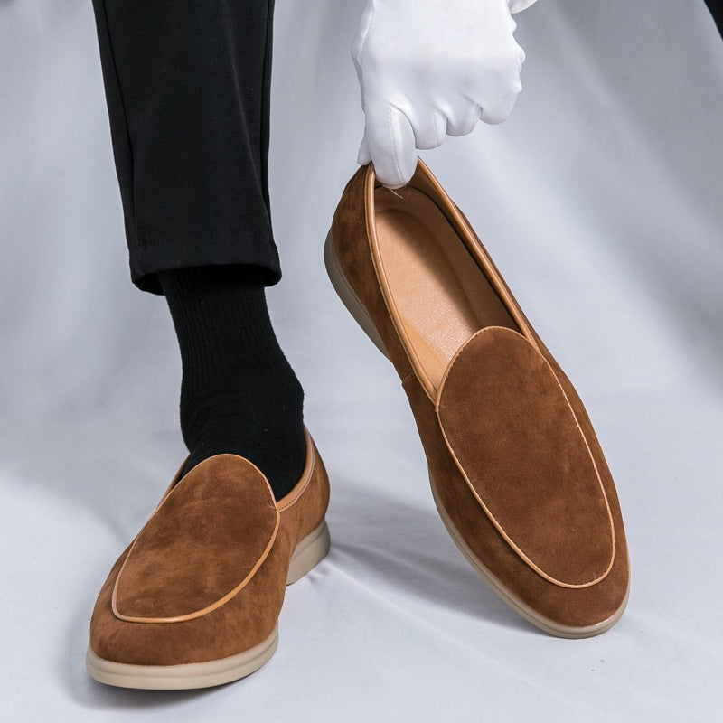 Mocasín de hombre en ante sintético, color beige, foto 10
