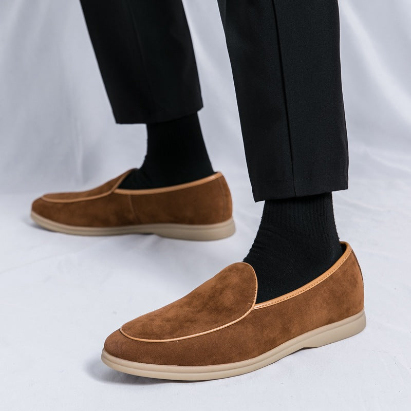 Mocasín de hombre en ante sintético, color camel, foto 11