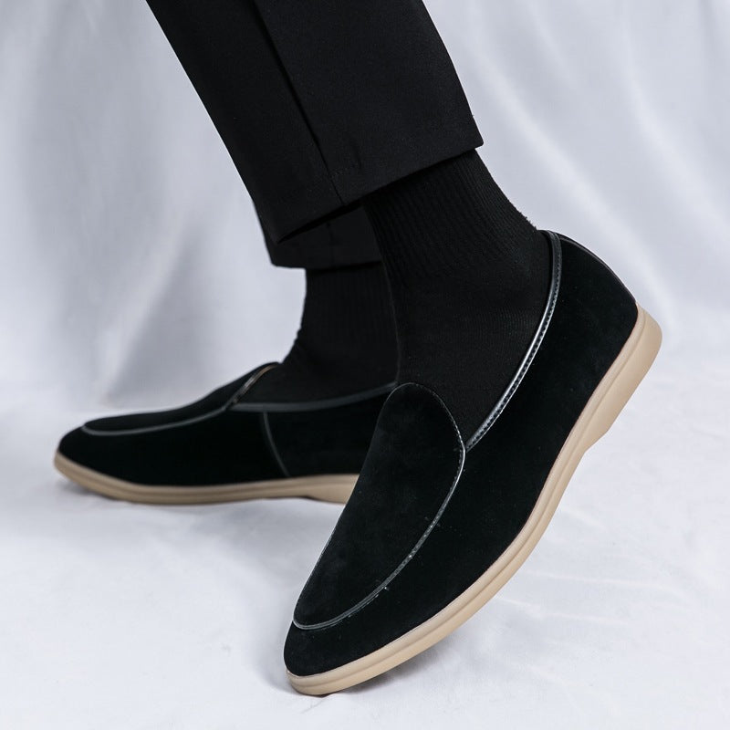 Mocasín de hombre en ante sintético, color negro, foto 12