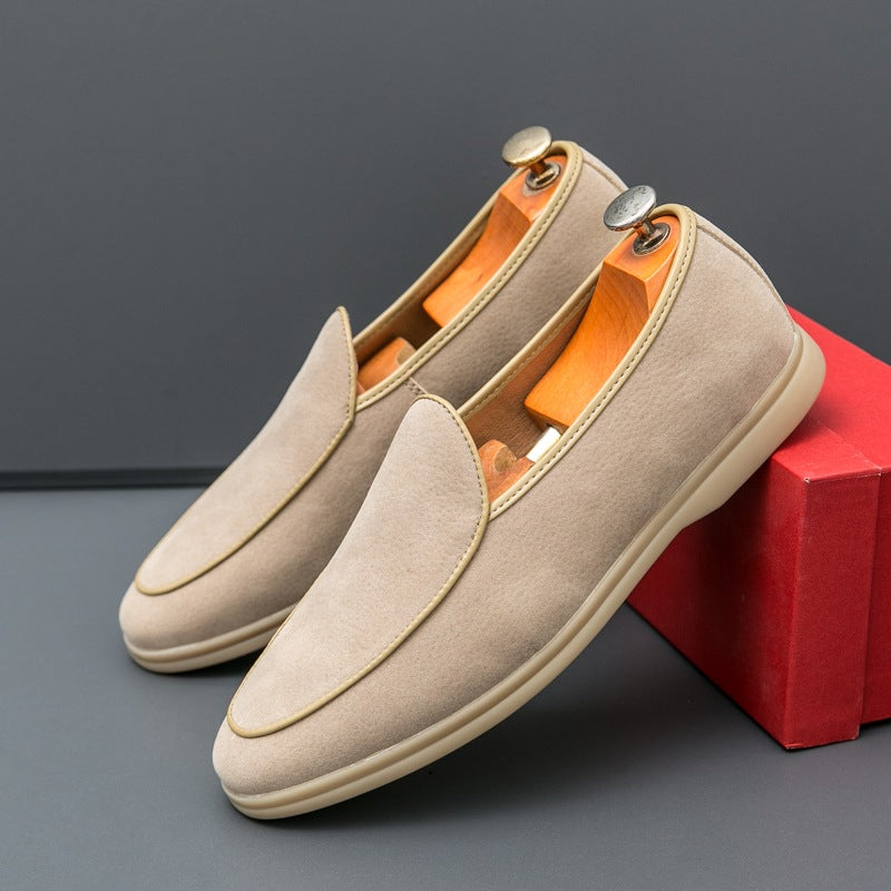 Mocasín de hombre en ante sintético, color beige, foto 6