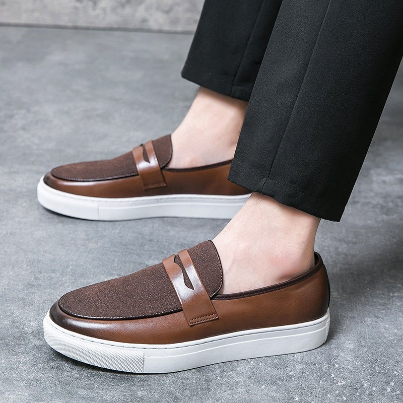 Par de mocasines bicolor para hombre