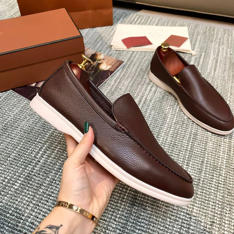 Mocasín de hombre marrón claro Marrón, detalle de la suela