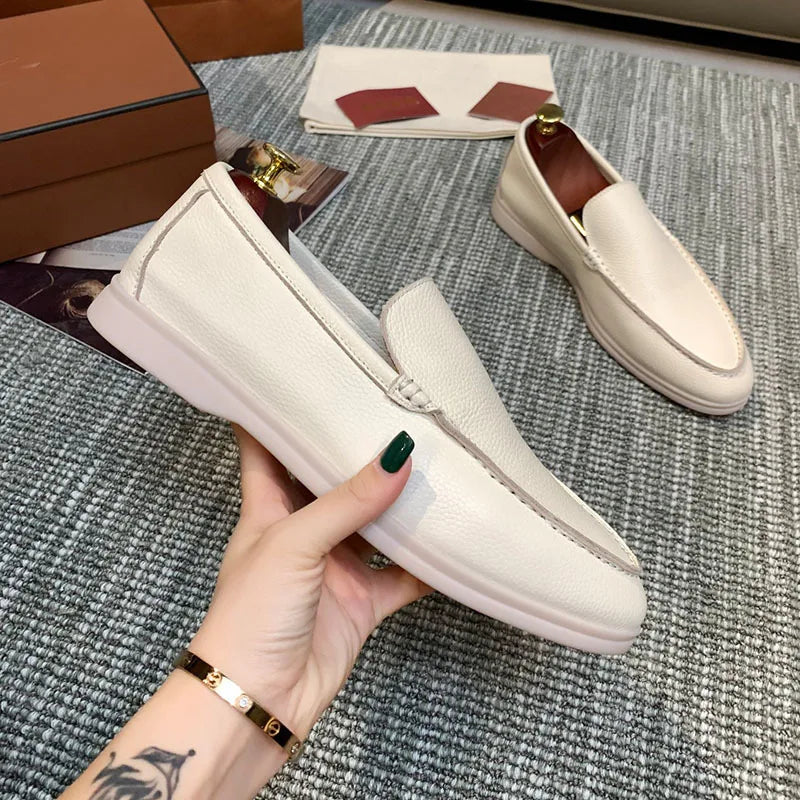 Mocasín de hombre marrón claro Marrón, puesto en el pie