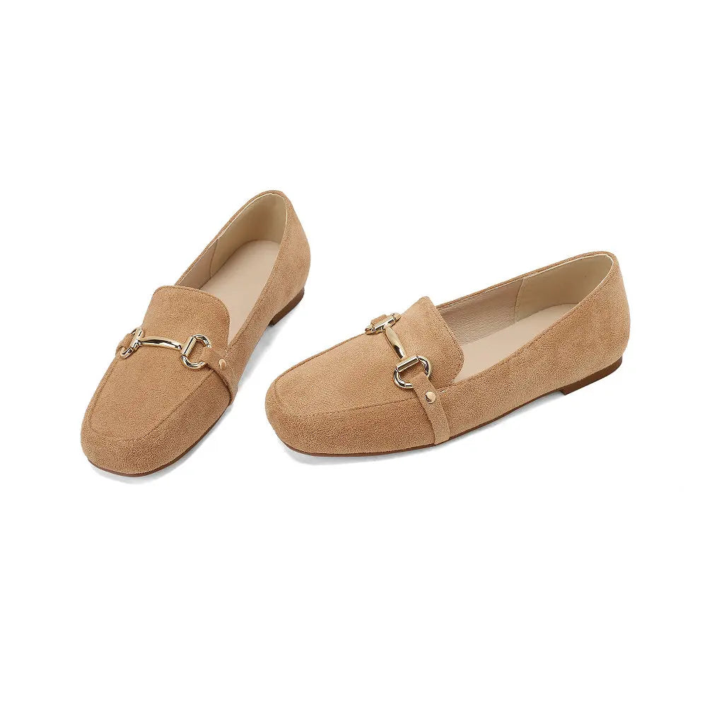 Mocasines de mujer en negro, caqui y albaricoque