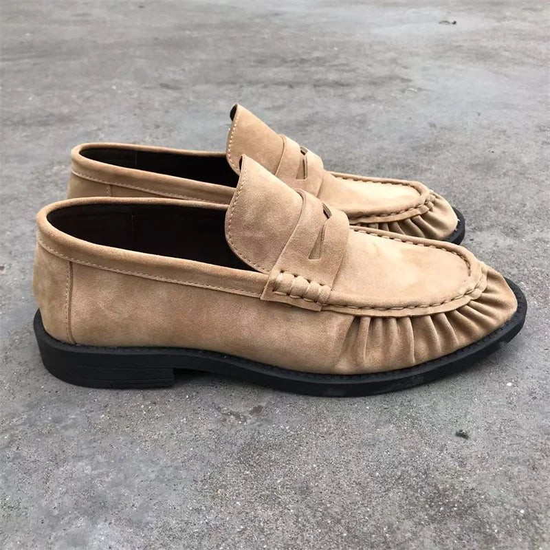 Mocasín de mujer efecto ante Coñac, vista superior