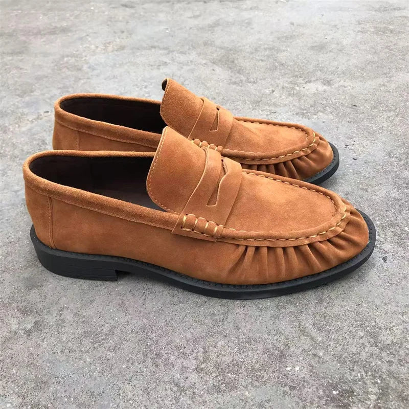 Mocasín de mujer efecto ante Beige, detalle de la suela