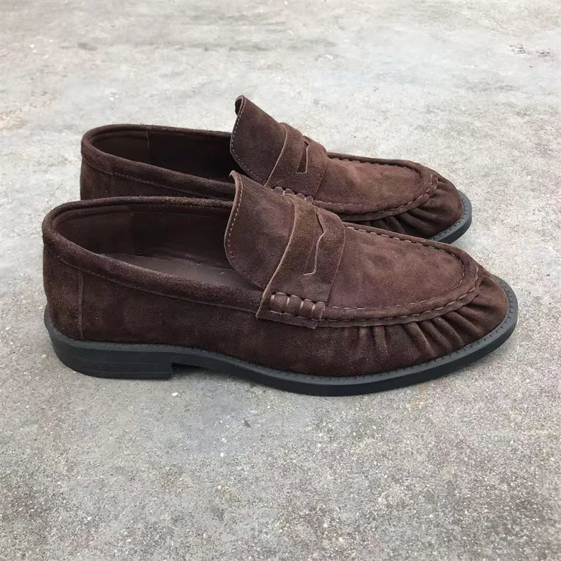 Mocasín de mujer efecto ante Marrón, par completo