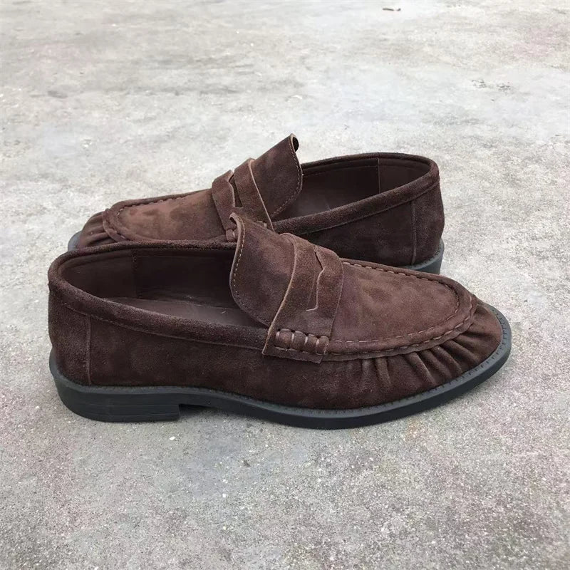 Mocasín de mujer efecto ante Coñac, vista trasera