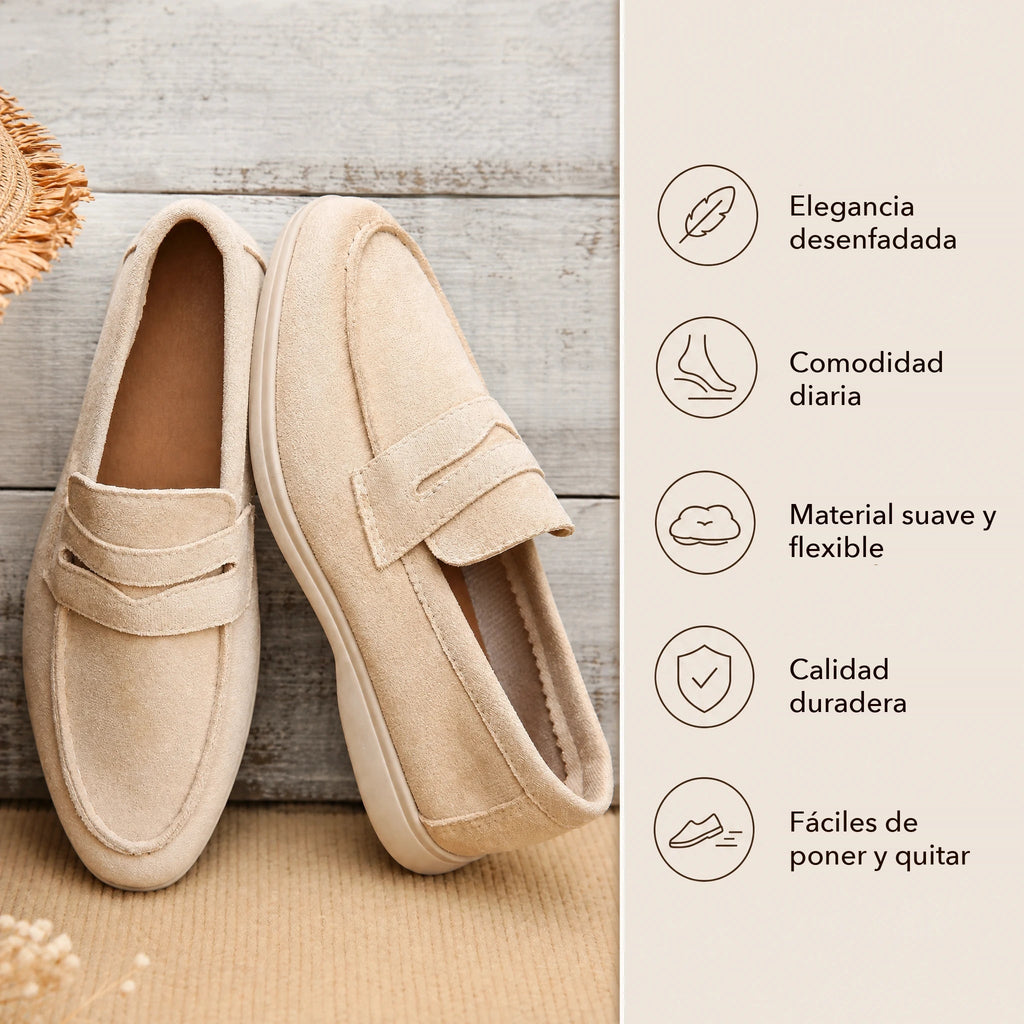 Mocasín de mujer con tira y suela blanca, color negro, foto 4
