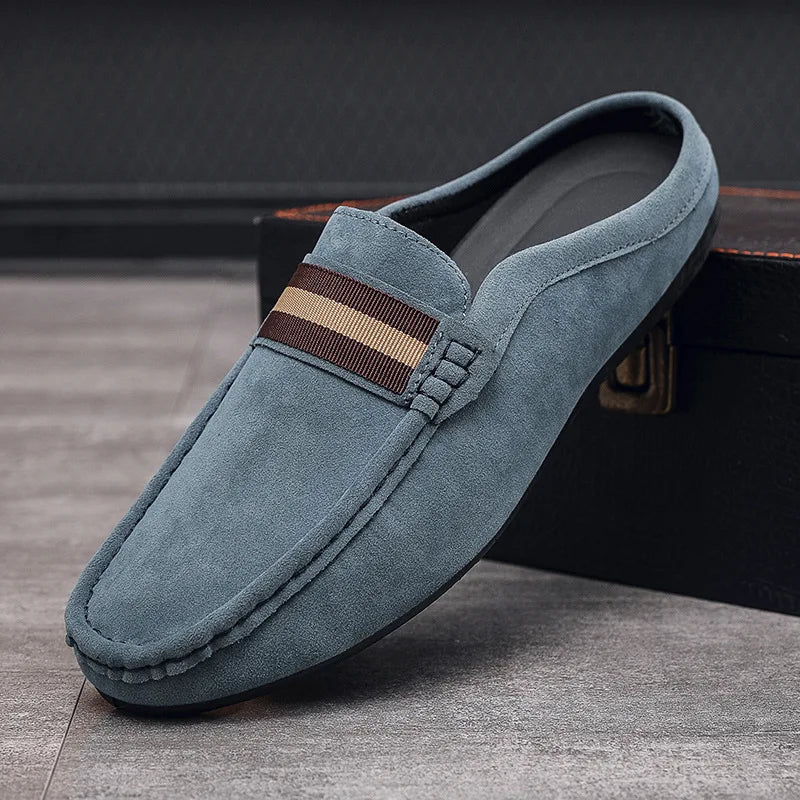 Mocasín mule de hombre negro para calzar