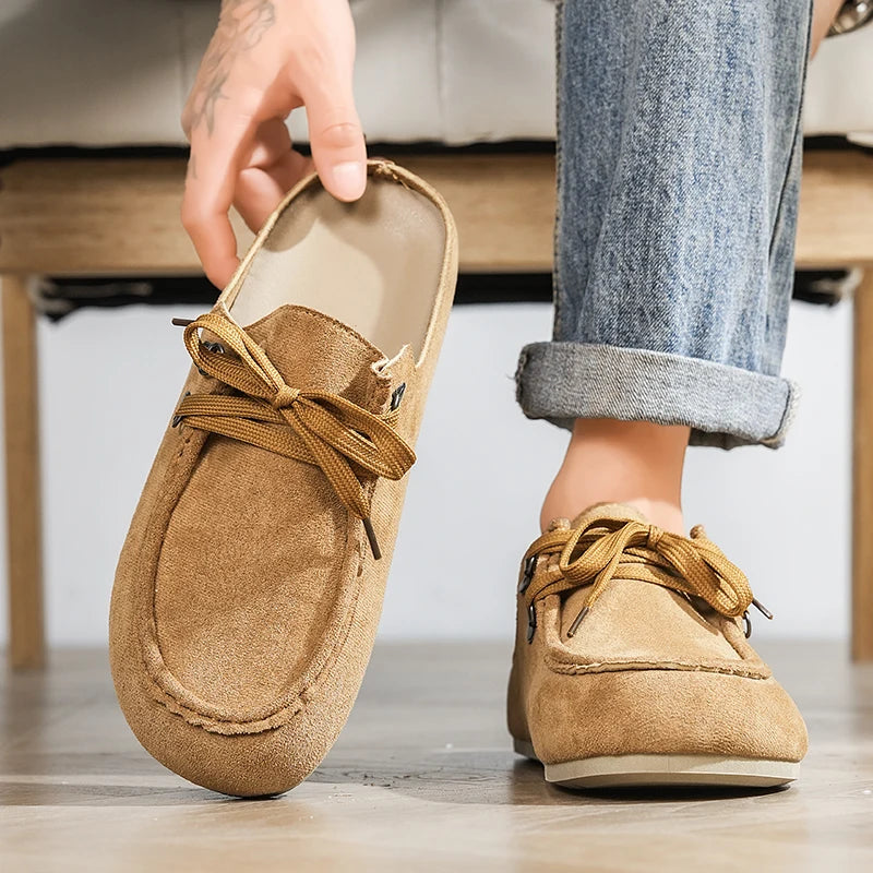 Mule de hombre con cordones y talón abierto, vista general