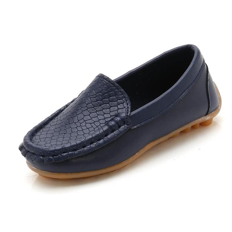 Mocasín de piel suave tipo slip-on para niños