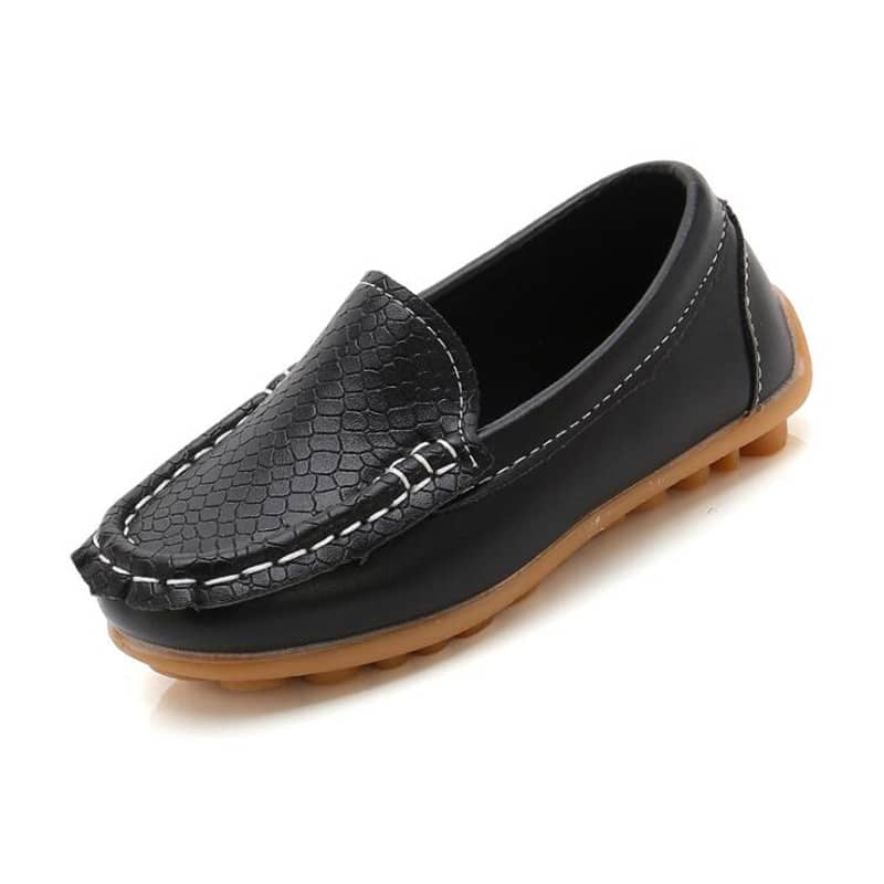 Mocasín de piel suave tipo slip-on para niños