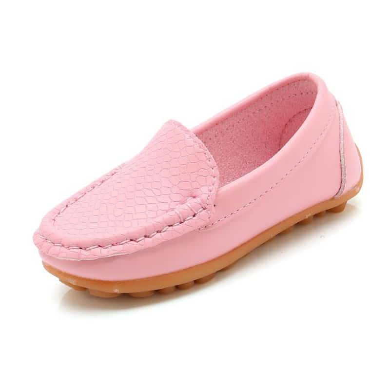 Mocasín de piel suave tipo slip-on para niños
